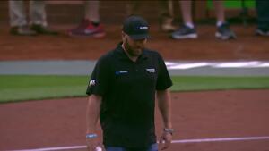 Shawn Langdon Throws First Pitch at St. Louis Cardinals Game