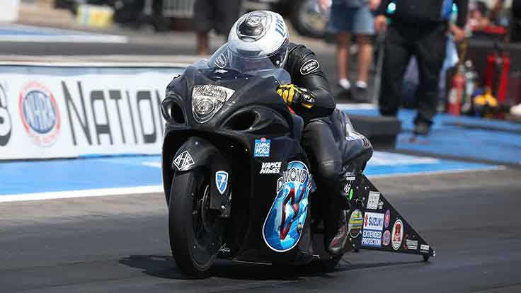 This time, Joey Gladstone is aiming for the Pro Stock Motorcycle championship