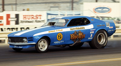  CrashDaddy Blue Max Funny Car At Speed Drag Racing