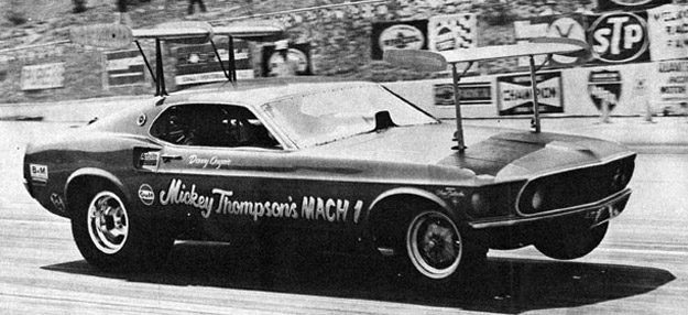 Mickey Thompson Mach 1 Danny Ongais 8x12 NHRA Mustang funny car Photo 2