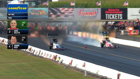 Shawn Reed Row Shawn Reed wins Top Fuel at the 2025 NHRA Reading Nationals