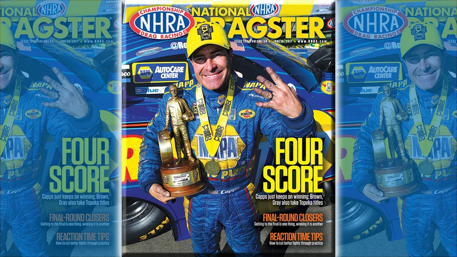 Ron Capps on National Dragster cover