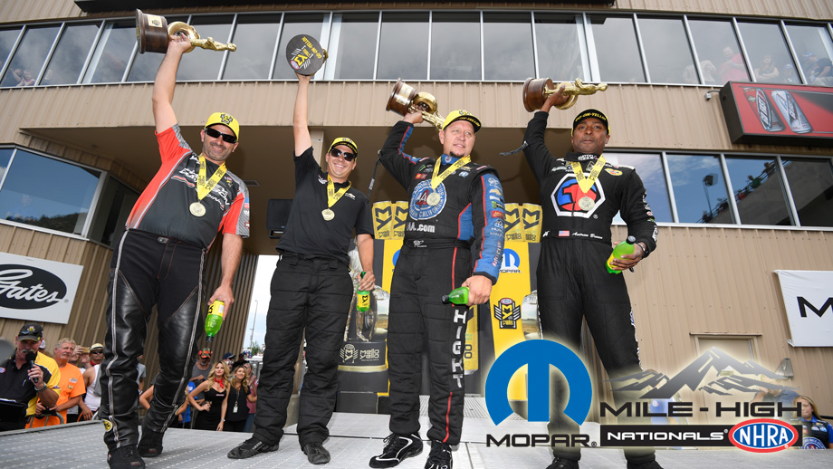 Event winners Eddie Krawiec, Drew Skillman, Robert Hight, and Antron Brown
