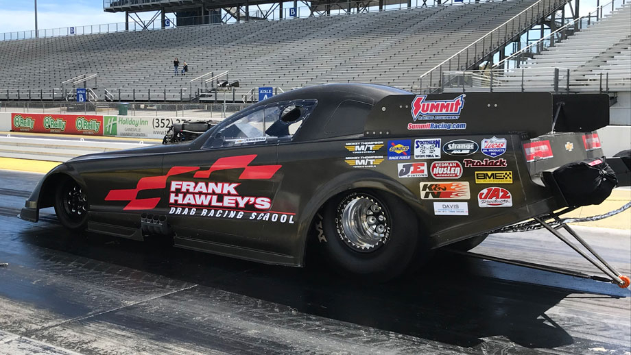 Austin Prock test drives new Hawley Drag Racing School Funny Car NHRA