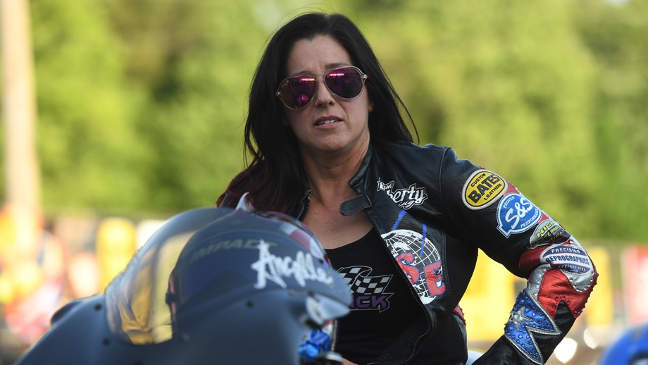 Three-time NHRA Pro Stock Motorcycle champ Angelle Sampey will not return t...