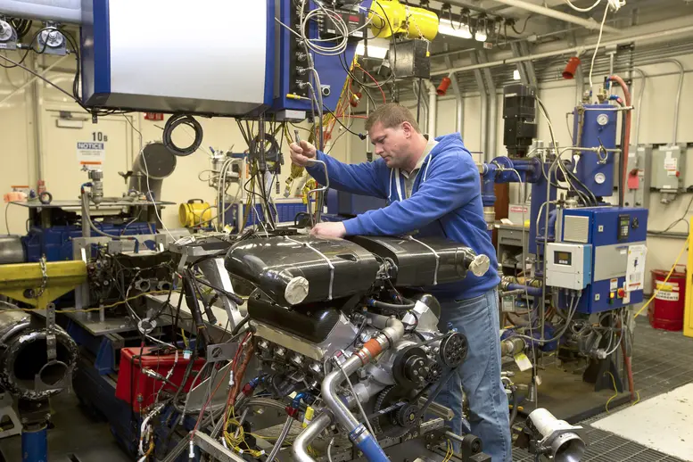 Chevy engine on a dyno