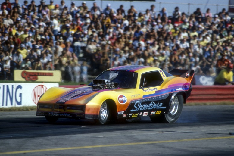 The Hoover family out of Minnesota started in Top Fuel but later fielded some of the prettiest Funny Cars of the late 1970s and early 1980s, emblazoned with the Showtime moniker of its sides. Tom Hoover and his octogenarian father/crew chief George won a slew of NHRA national event titles.