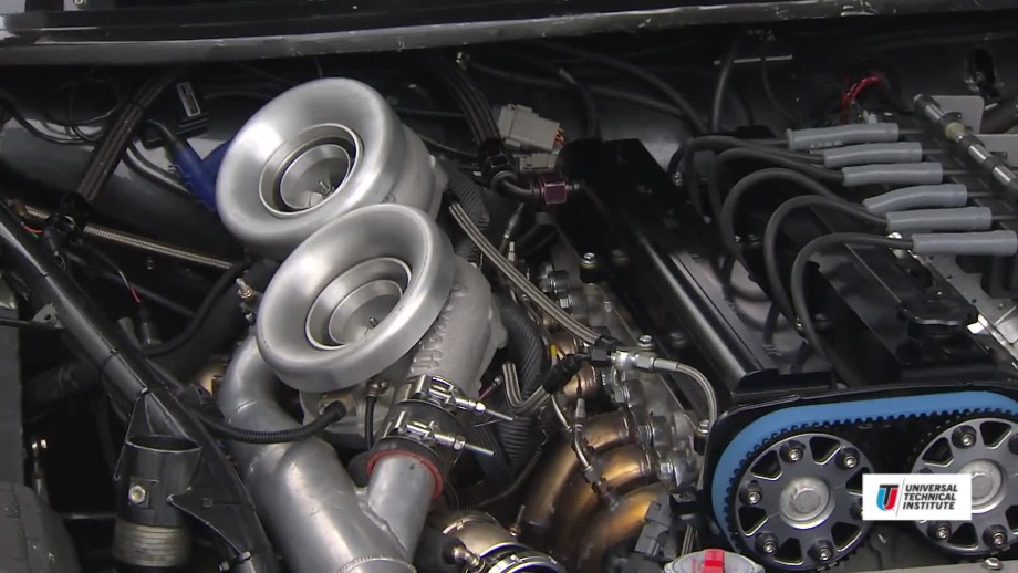 Bruno Massel's Twin-turbo 2JZ engine with Garrett turbos running in NHRA Comp Eliminator B