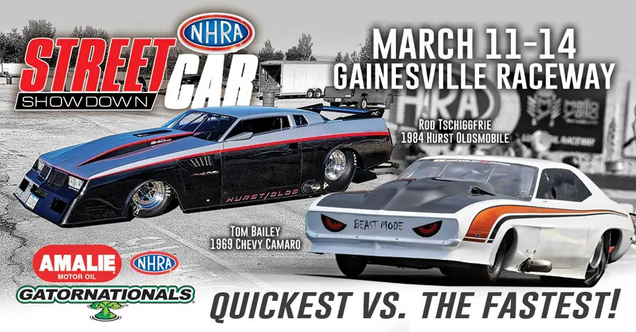 Tom Bailey takes on Rod Tschiggfrie in NHRA Street Car Showdown at