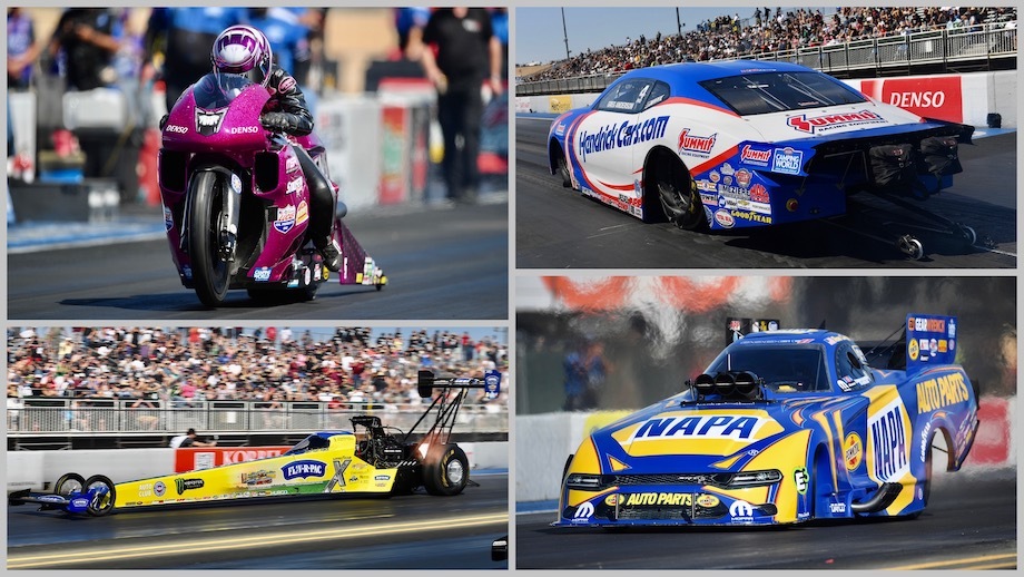 Brittany Force, Ron Capps, Greg Anderson, and Angie Smith are top qualifiers in Sonoma