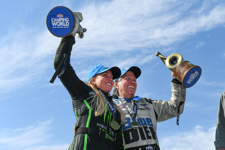 Brittany and John Force