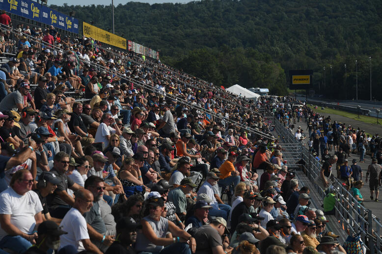 Fans at Maple Grove Raceway