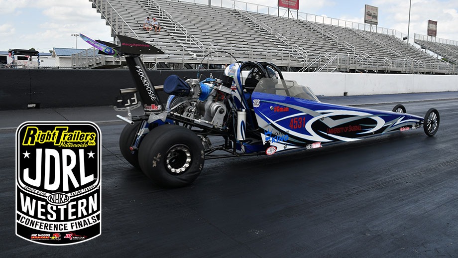 Jr. Dragster on a racetrack