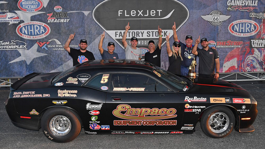 Mark Pawuk collects his first Flexjet Factory Stock Showdown