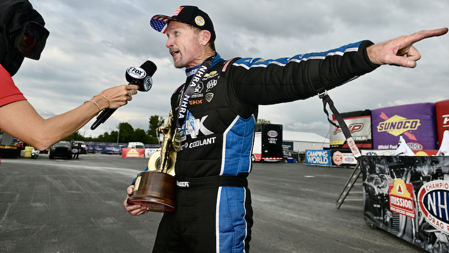 Beckman discussed the mental game of drag racing —and all of motorsports, really—with Amanda Busick of NHRA on FOX