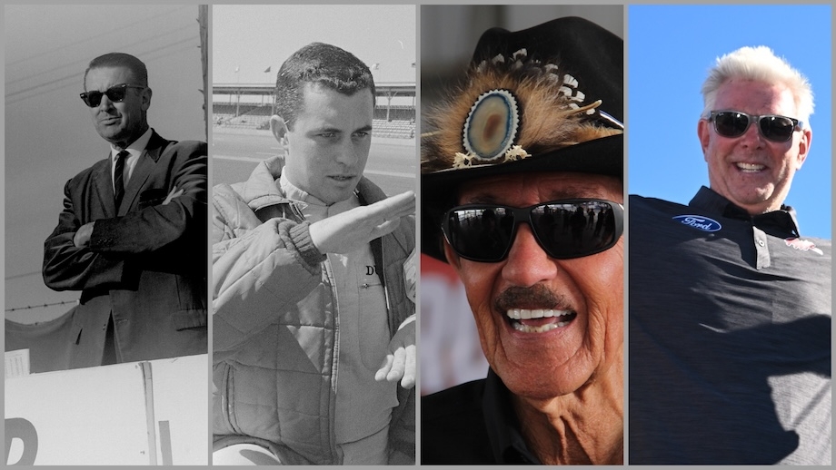 Wally Parks Roger Penske, Richard Petty, and Rick Ware