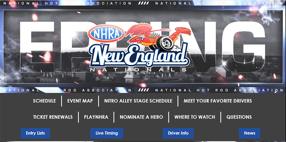 NHRA New England Nationals event guide