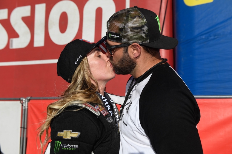 Brittany Force and her husband Bobby Lyons 