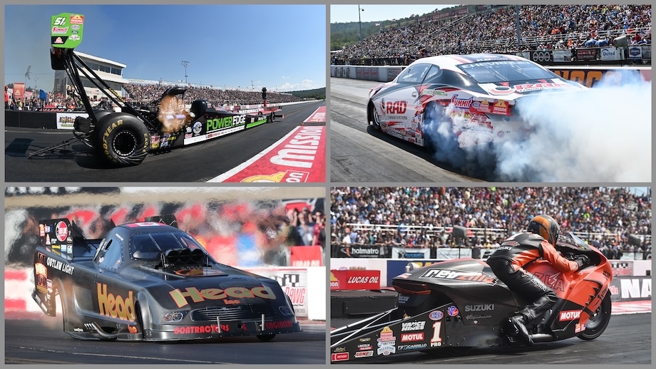 Hyde, Millican, Glenn & Herrera qualify no. 1 in front of sellout crowd at NHRA Reading Nationals