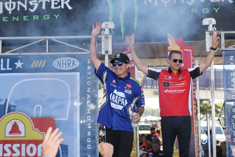NAPA driver Ron Capps and Bob Tasca III