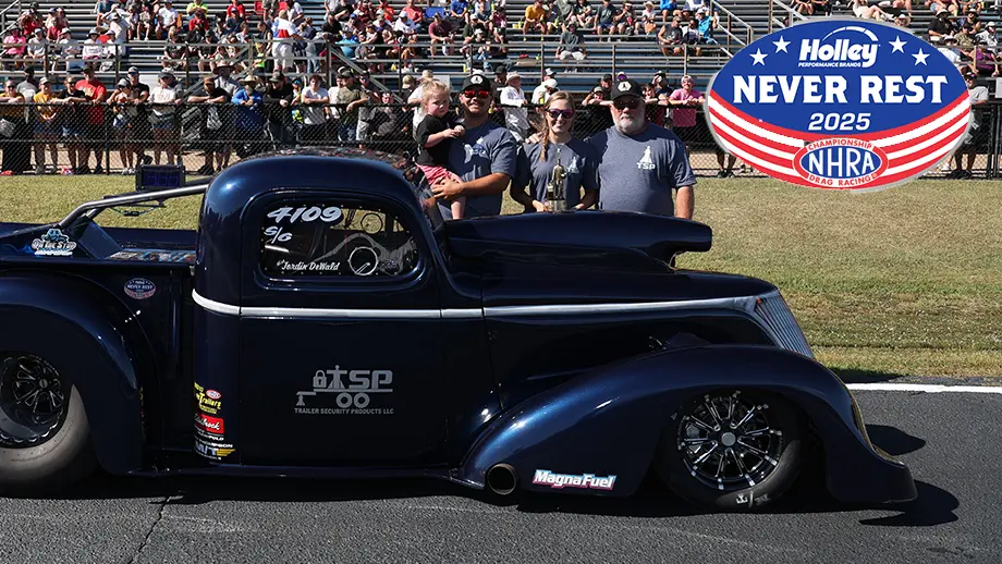 Holley Never Rest award at the Texas NHRA FallNationals 
