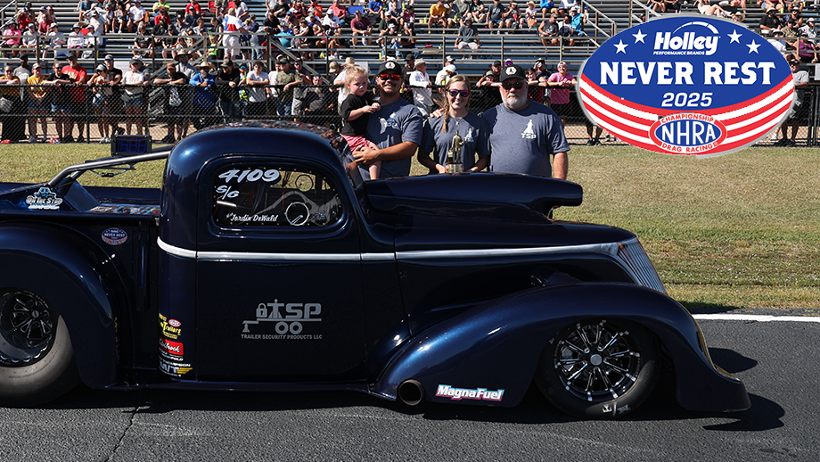 Holley Never Rest award at the Texas NHRA FallNationals 