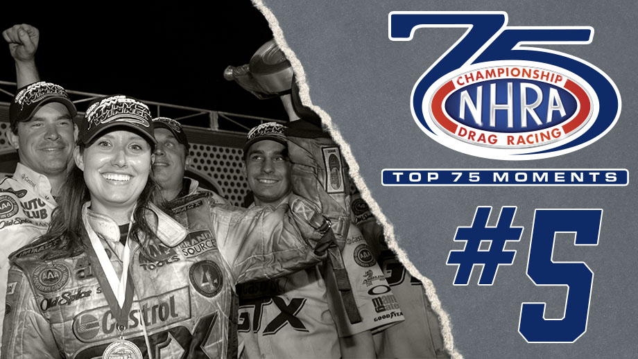 NHRA's Top 75 Moments, No. 5: Ashley Force first female NHRA Funny