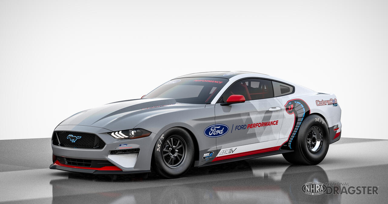 Ford Debuts 1 400hp Electric Mustang Cobra Jet Nhra