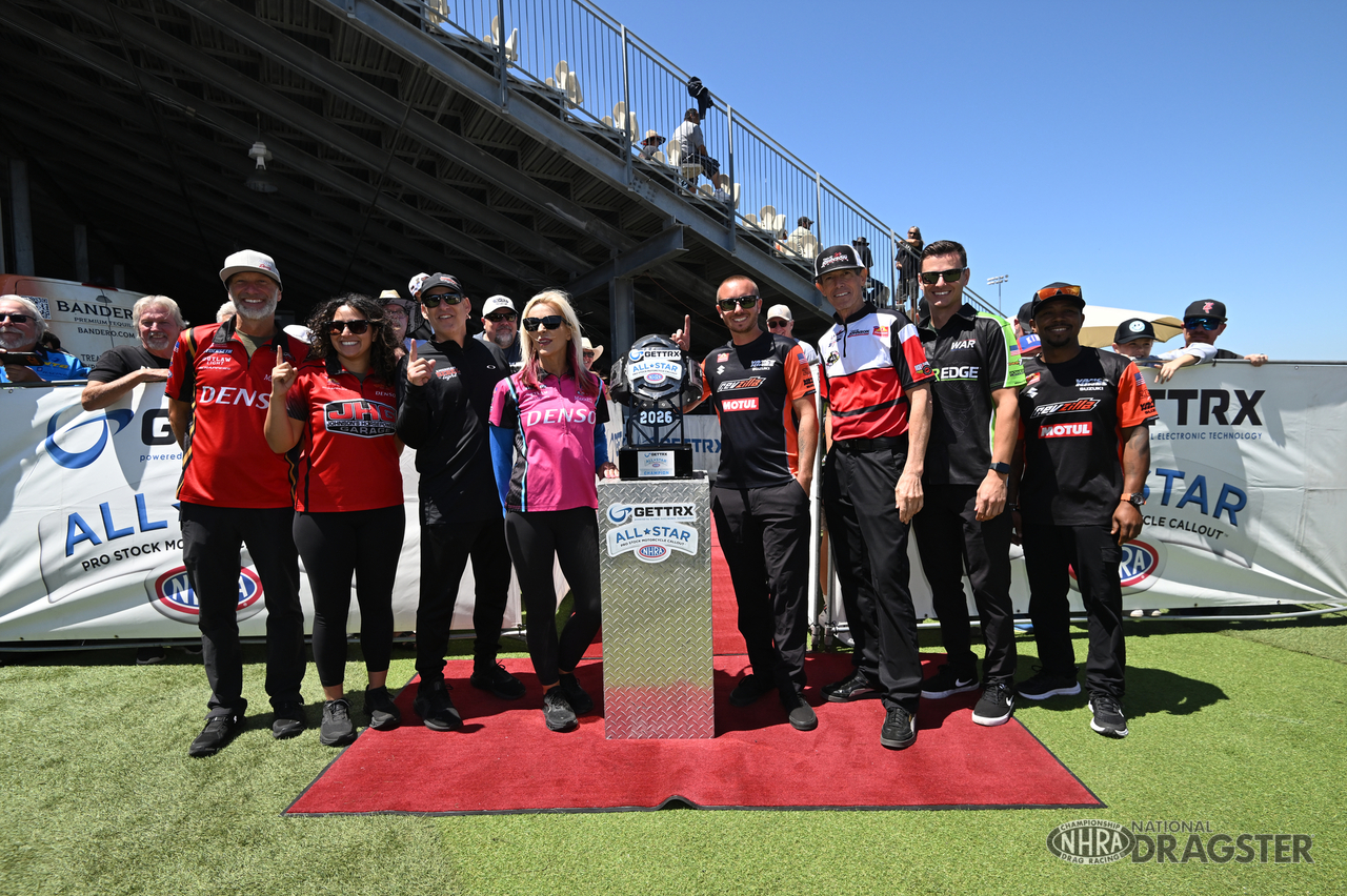 Pro Stock Motorcycle riders assembled for the 2026 GETTRX All-Star Callout at Sonoma Raceway