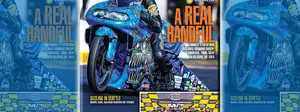 LE Tonglet on National Dragster cover