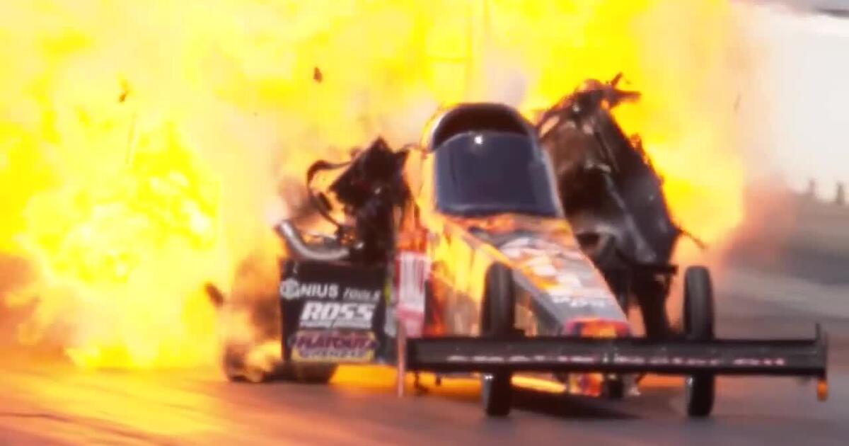 Terry McMillen's engine blows up in Epping
