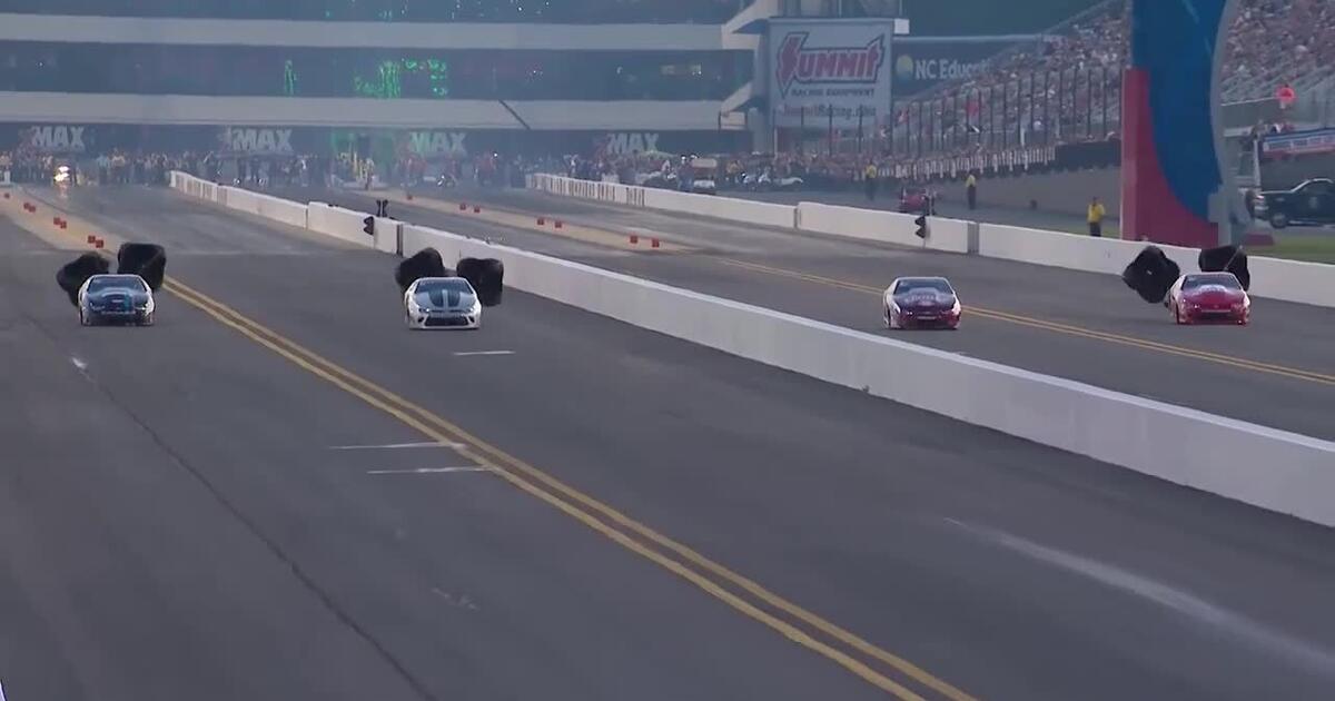 Drew Skillman races his red Camaro to the No. 1 qualifier to get a ...