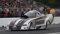 Matt Hagan's Funny Car Stays number at the 2022 NHRA New England Nationals at New England Dragway