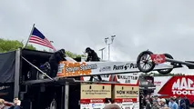 Top Fuel to the lanes at 1 p.m. ET as the track dries at New England Dragway