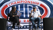 Funny Car legend Bruce Larson on the NHRA stage
