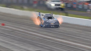Austin Prock is the No. 1 qualifier in Funny Car on Friday of the 2025 NHRA New England Nationals