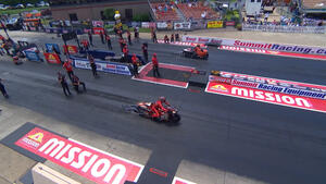 Matt Smith is the No.1 qualifier in Pro Stock Motorcycle at the Summit Racing Equipment NHRA Nationals