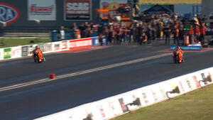 Gaige Herrera is the No. 1 qualifier in Pro Stock Motorcycle at the 2025 Cornwell Quality Tools NHRA U.S. Nationals