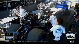 Disassembling Jack Beckman's nitro Hemi in the pit