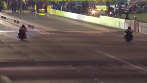 Richard Gadson is the No. 1 qualifier in Pro Stock Motorcycle on Friday of the Texas NHRA FallNationals