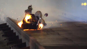 Paul Lee had big explosion at the Texas NHRA FallNationals