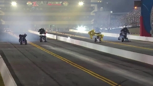 Shawn Langdon is the No. 1 qualifier in Top Fuel on Friday of the 2026 NHRA 4-Wide Nationals