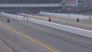 Matt Smith is the No. 1 qualifier in Pro Stock Motorcycle  on Friday of the 2026 NHRA 4-Wide Nationals