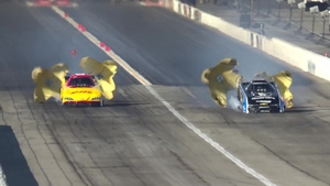 Jordan Vandergriff in the No. 1 qualifier in Funny Car on Friday of the Lucas Oil NHRA Winternationals