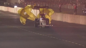 Shawn Langdon in the No. 1 qualifier in Top Fuel on Friday of the 2026 NHRA New England Nationals