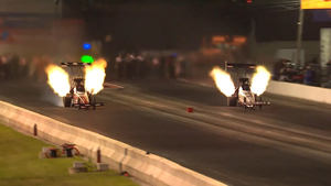 Shawn Langdon in the No. 1 qualifier in Top Fuel on Friday of the 2026 NHRA New England Nationals