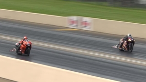 Gaige Herrera is the No. 1 qualifier in Pro Stock Motorcycle on Friday of the 2026 Summit Racing Equipment NHRA Nationals