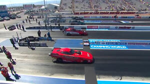 All bets are on for Top Alcohol Funny Car four-wide