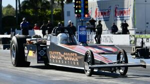 NHRA on FOX: Steve Huff&#039;s electric dragster exhibition presented by Pep Boys Electric Vehicle Service