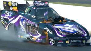 Jack Beckman's Infinite Hero Dodge Charger SRT Hellcat explodes